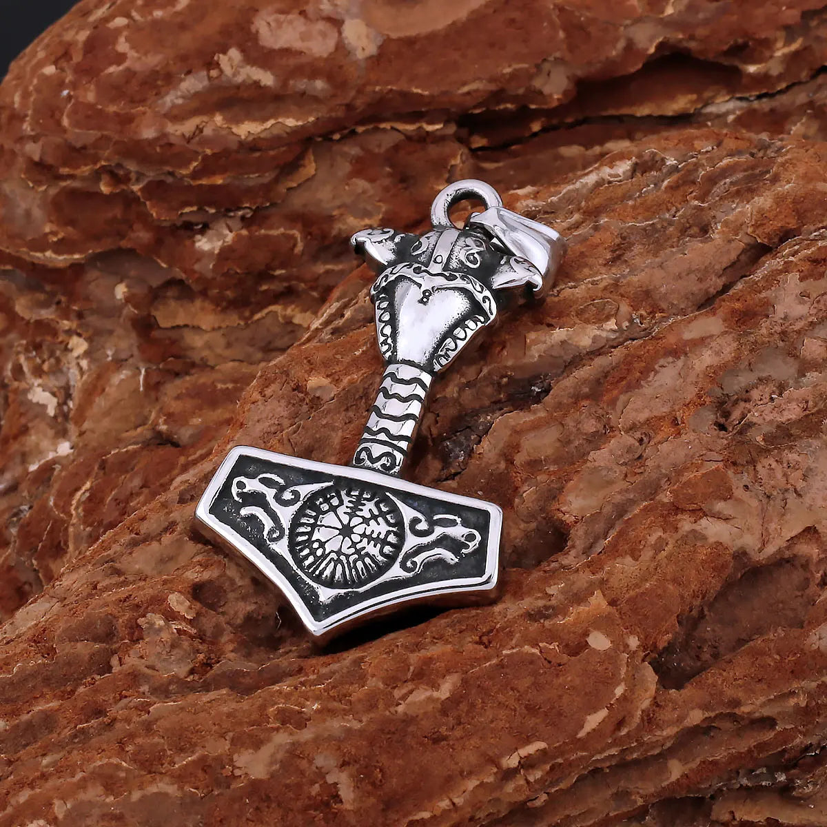 Viking Mjölnir Rune Pendant Necklace