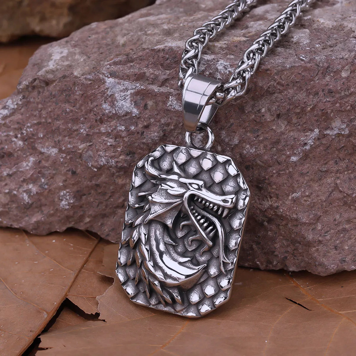 Viking Dragon Amulet Necklace