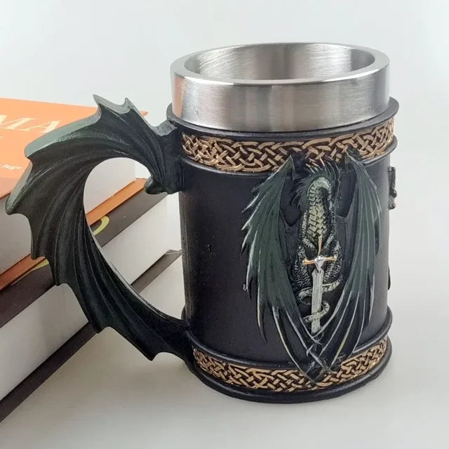 Viking Warrior 3D Stainless Steel Beer Mug