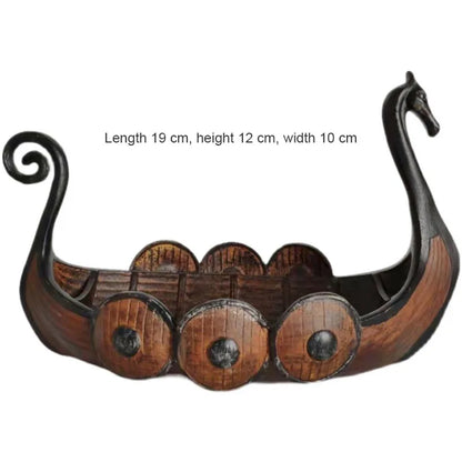 Viking Longship Resin Figurine
