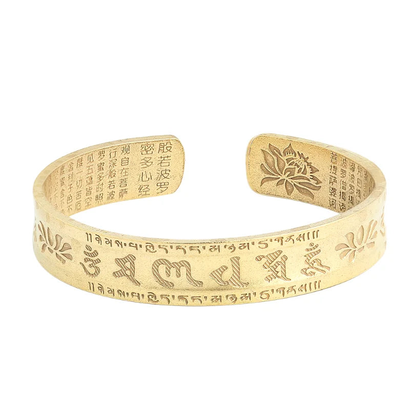 Tibetan Lotus Mantra Bangle