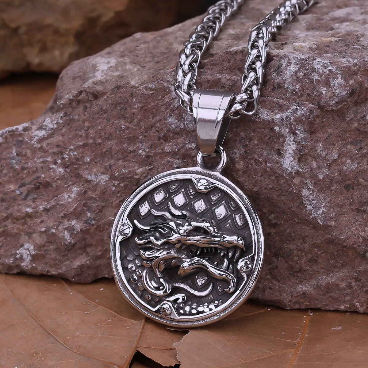 Viking Dragon Amulet Necklace