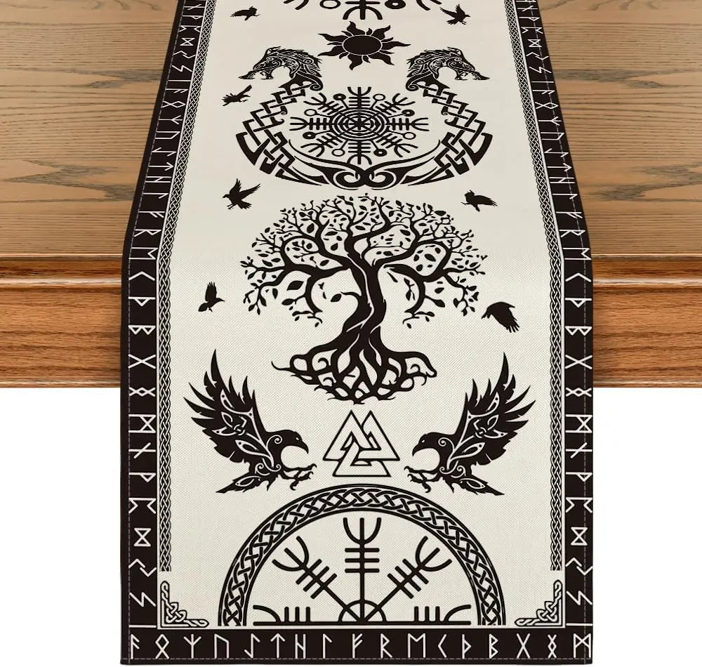 Viking Yggdrasil Table Runner