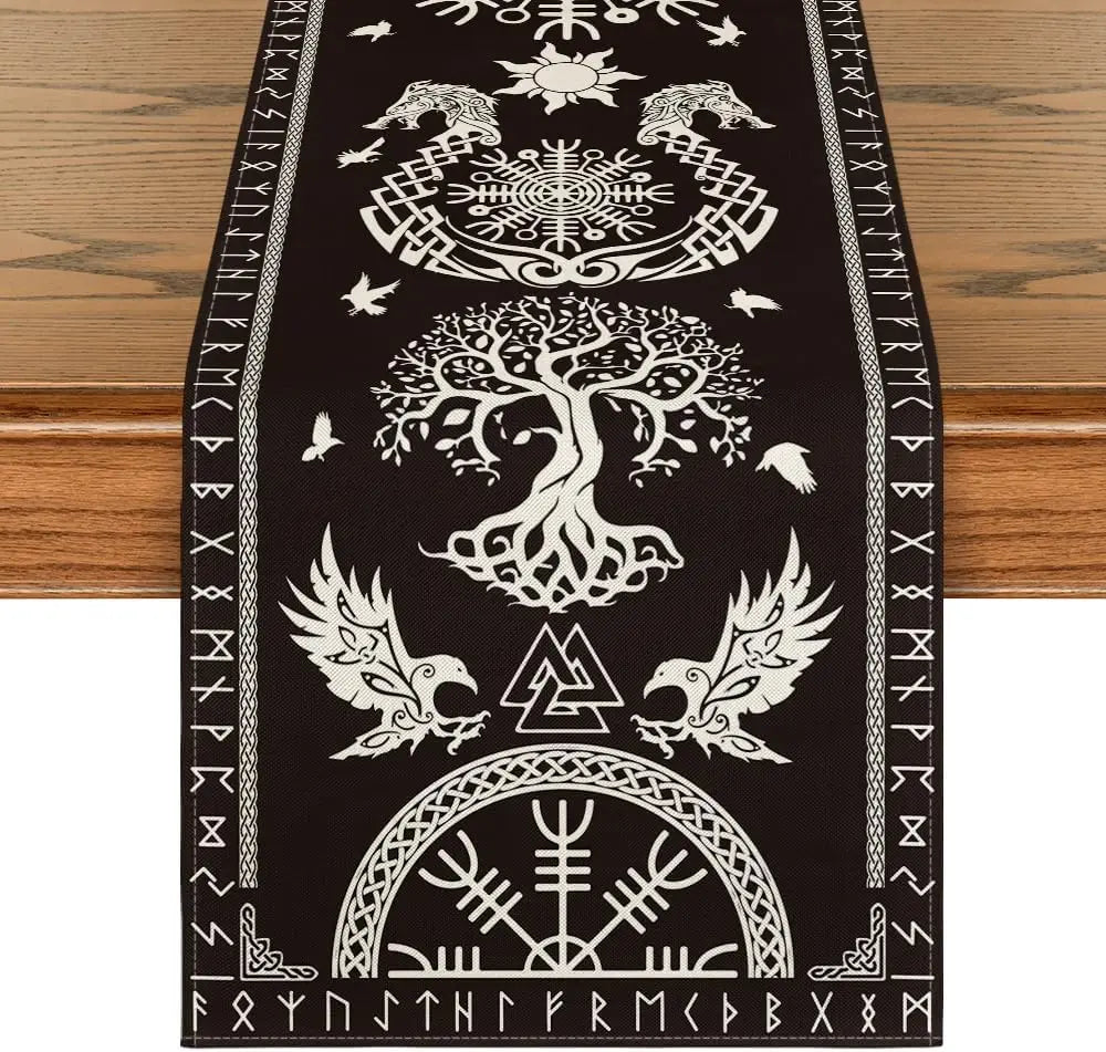 Viking Yggdrasil Table Runner