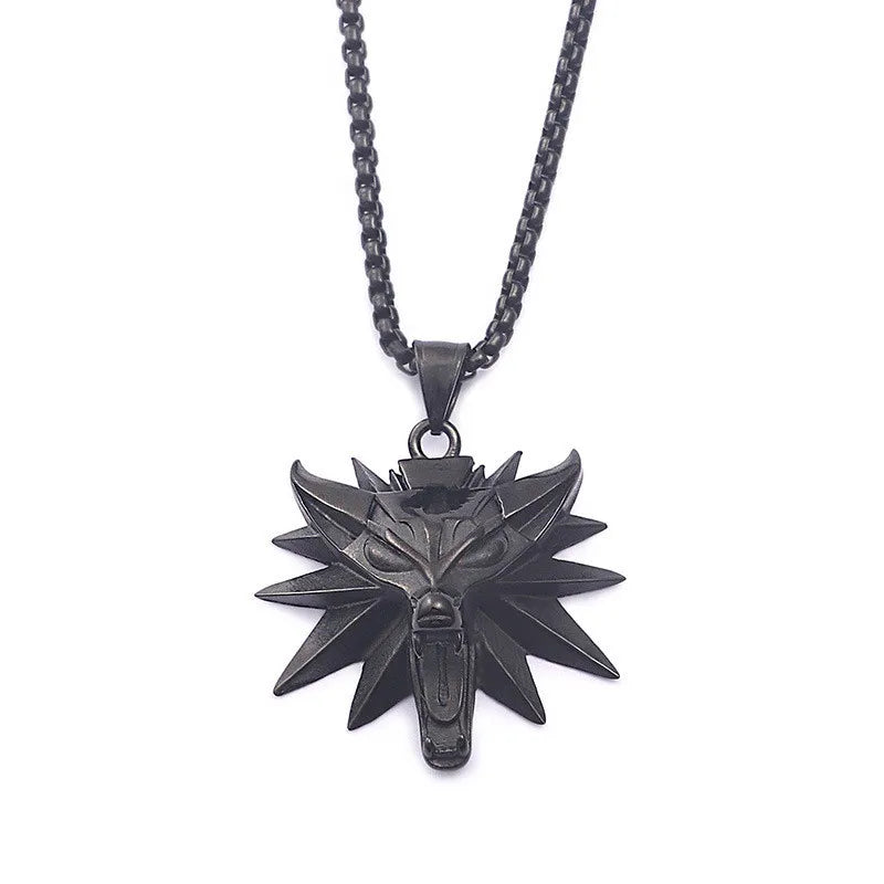 Viking Wolf Amulet – Steel Norse Warrior Pendant