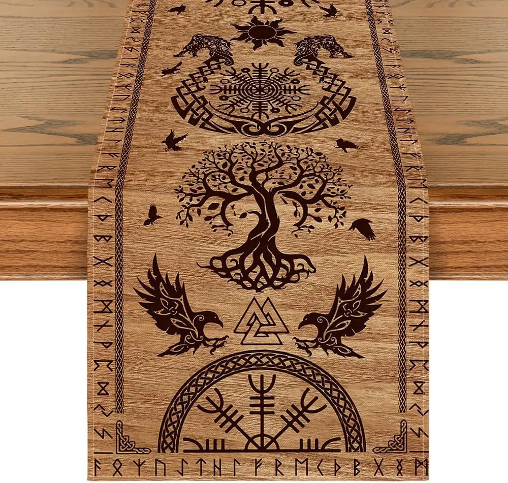 Viking Yggdrasil Table Runner