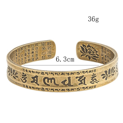 Tibetan Lotus Mantra Bangle