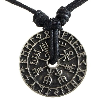 Medieval Rune Compass Viking Rune Compass Pendant Necklace – Ancient Treasures