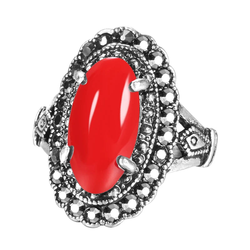 Vintage Tibetan Silver Oval Ring