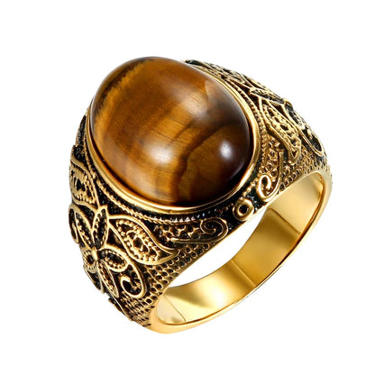 Vintage Tiger Eye Stone Ring