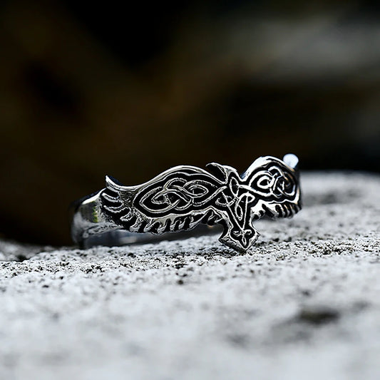 Viking Raven Ring