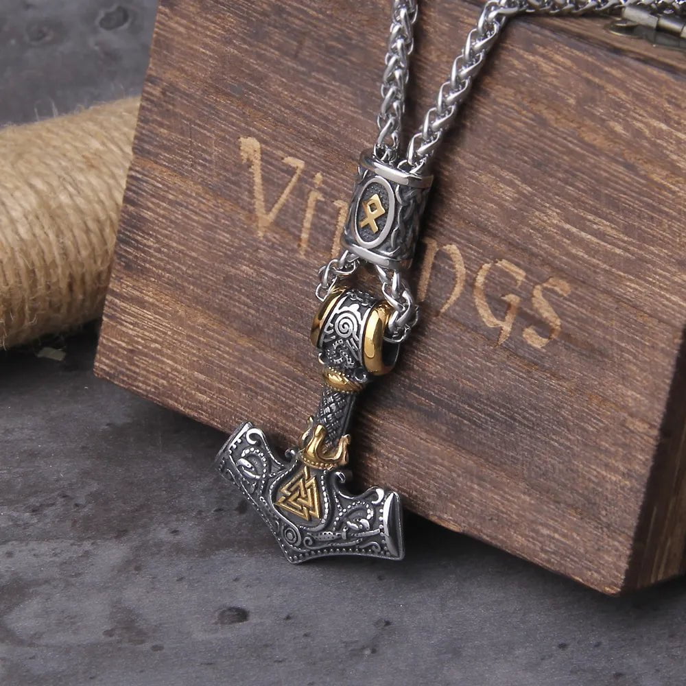 Viking Valknut Stainless Steel Necklace Ancient Treasures Ancientreasures Viking Odin Thor Mjolnir Celtic Ancient Egypt Norse Norse Mythology