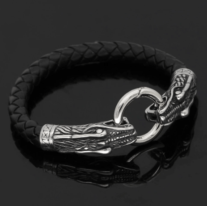 21CM Vikings Dragon Head Stainless Steel Bracelet Ancient Treasures Ancientreasures Viking Odin Thor Mjolnir Celtic Ancient Egypt Norse Norse Mythology