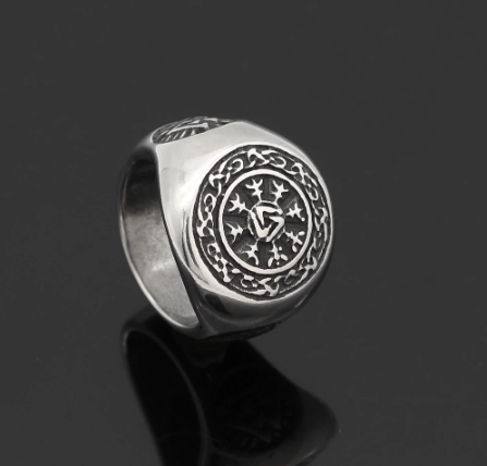 9 Vikings Helm of Awe Valknut Stainless Steel Ring Ancient Treasures Ancientreasures Viking Odin Thor Mjolnir Celtic Ancient Egypt Norse Norse Mythology