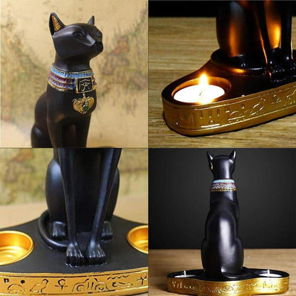 Ancient Egypt Goddess Bastet Candle Holder