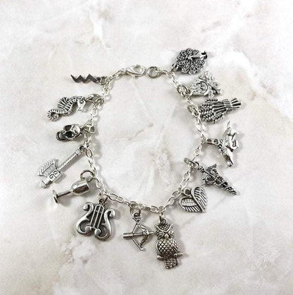 Ancient Greece God and Goddess  Stainless Steel Charm Bracelet