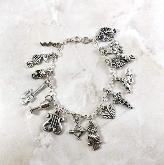 Ancient Greece God and Goddess  Stainless Steel Charm Bracelet