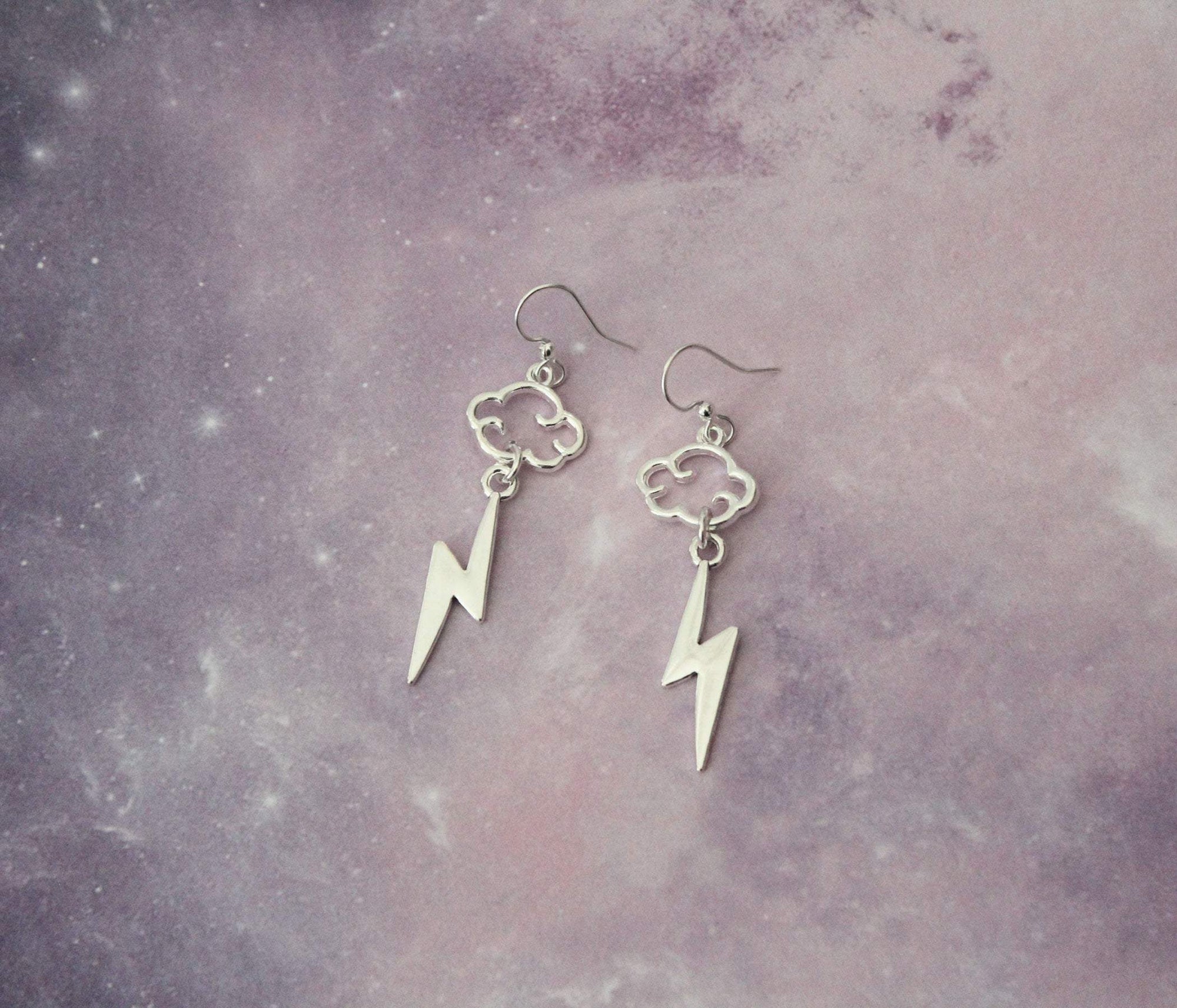 Ancient Greek Zeus Lightning Bolt Stainless Steel Earrings