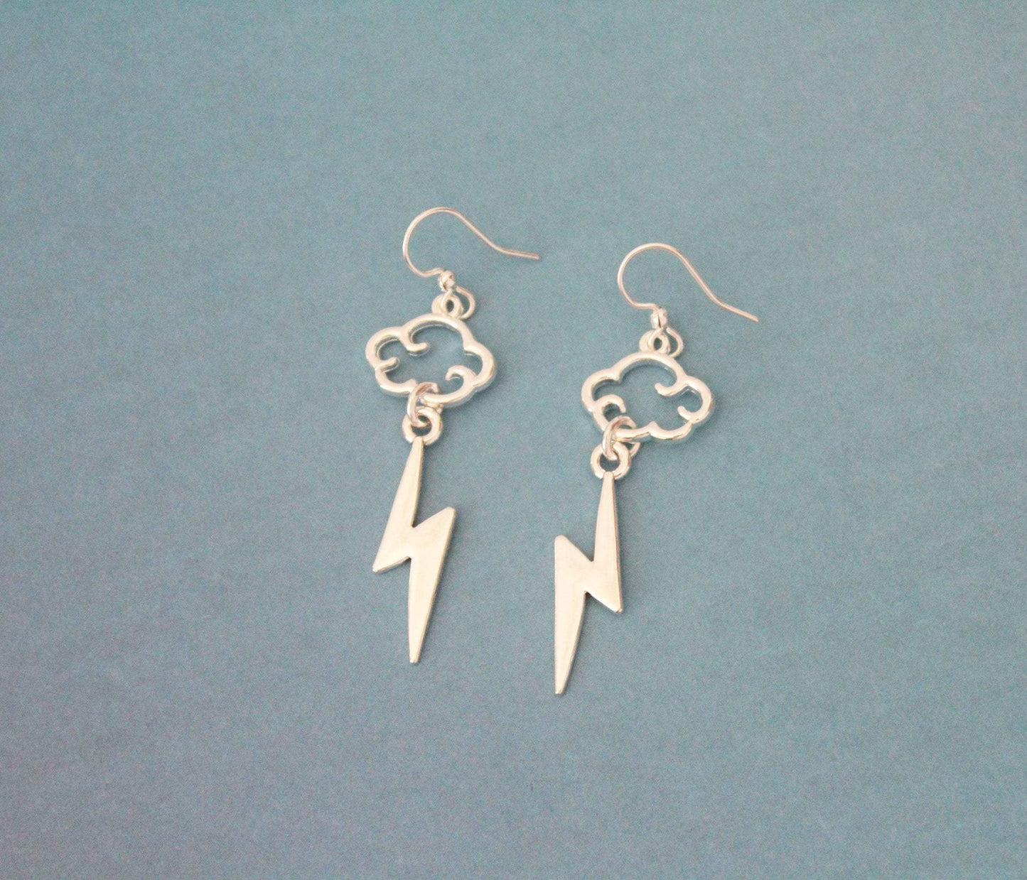 Ancient Greek Zeus Lightning Bolt Stainless Steel Earrings