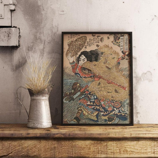 Ancient Japan 12×18 ($56.70) / USA ($56.70 - $206.10) Ancient Japan Suikoden Samurai Warrior Painting