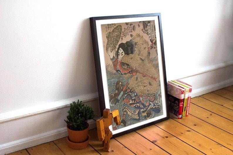 Ancient Japan 12×18 ($56.70) / USA ($56.70 - $206.10) Ancient Japan Suikoden Samurai Warrior Painting