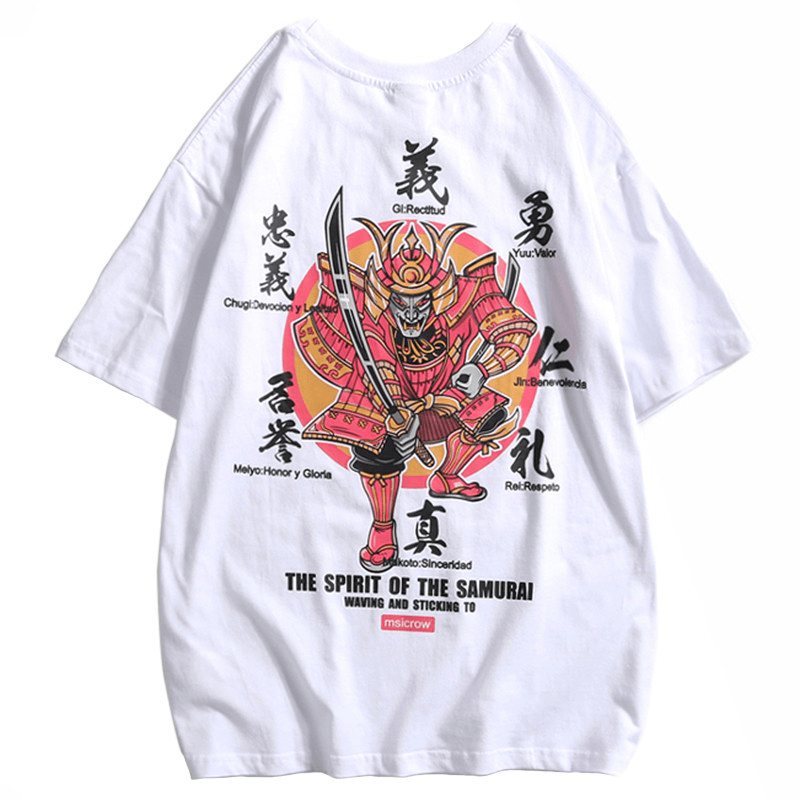Ancient Japan Samurai Harajuku Hip Hop T-Shirt - Ancient Treasures