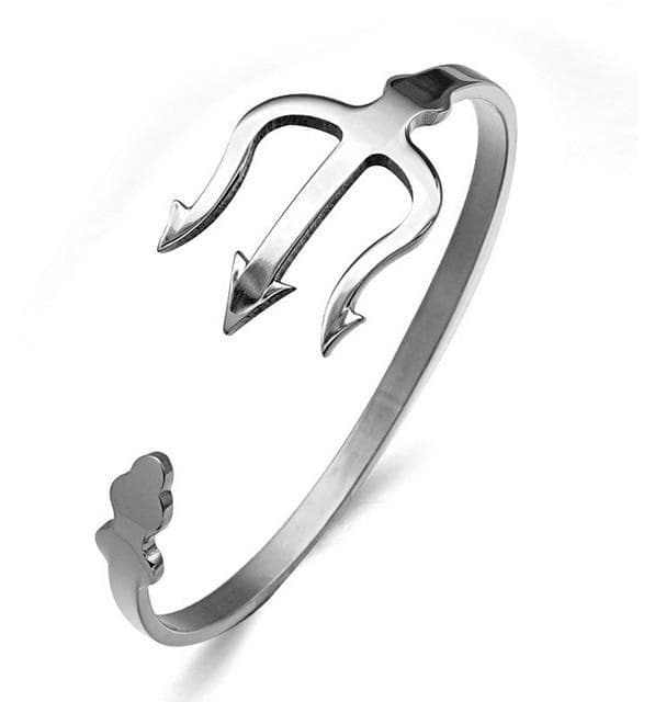 Bangles 1.6mm Steel Style 2 1 Pc Stainless Steel Fish Fork Bangles Open Size Trident Fork Bracelet Punk Style For All Cute Women Men Girls 4 Colors Jewelry|Bangles| Ancient Treasures Ancientreasures Viking Odin Thor Mjolnir Celtic Ancient Egypt Norse Norse Mythology