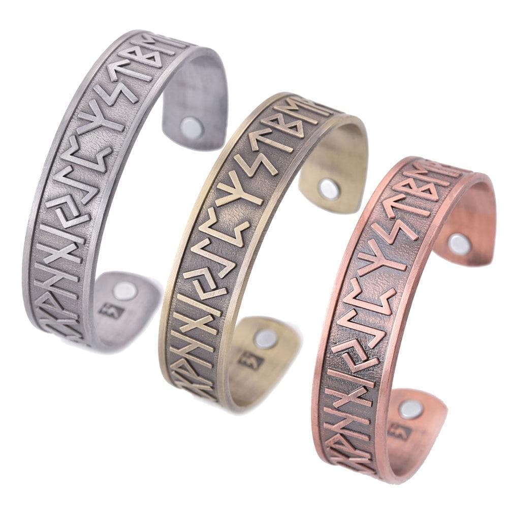 Bangles Viking Nordic Runic Stainless Steel Cuff Bracelet Ancient Treasures Ancientreasures Viking Odin Thor Mjolnir Celtic Ancient Egypt Norse Norse Mythology