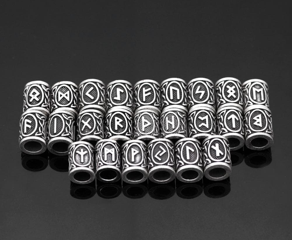 Beads 24 Elder Futhark Runes Beard Beads Set Ancient Treasures Ancientreasures Viking Odin Thor Mjolnir Celtic Ancient Egypt Norse Norse Mythology