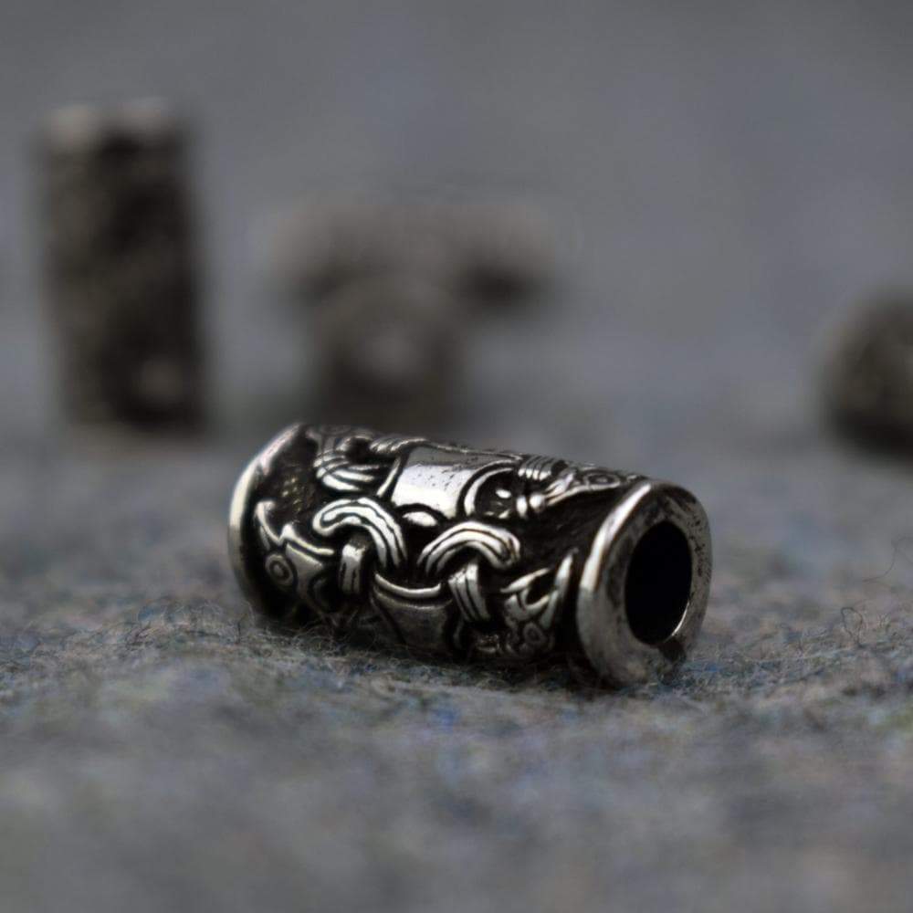 TWIN PACK ODIN'S RAVENS PEWTER BEARD BEAD