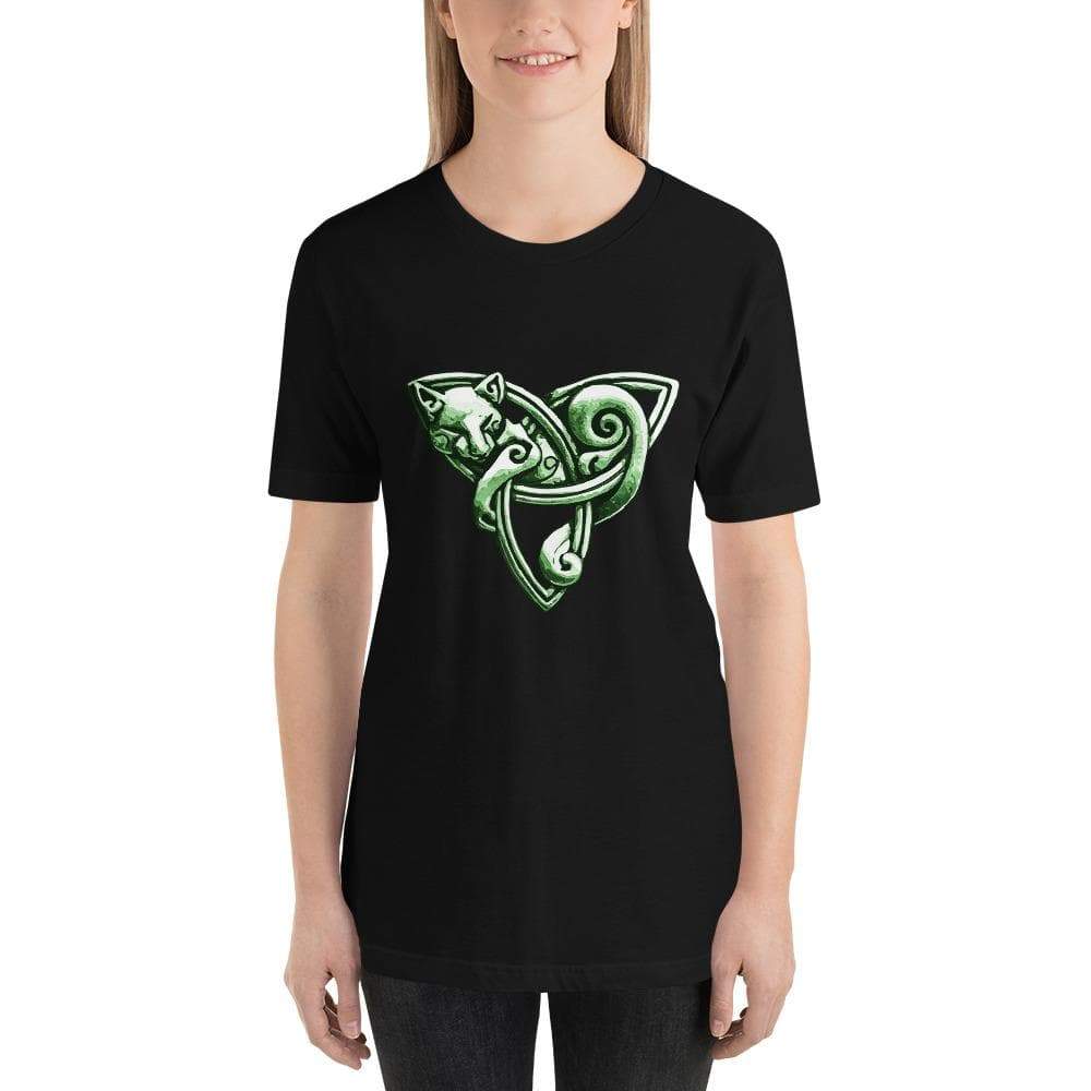 Celtic Cat on Triquetra T-Shirt