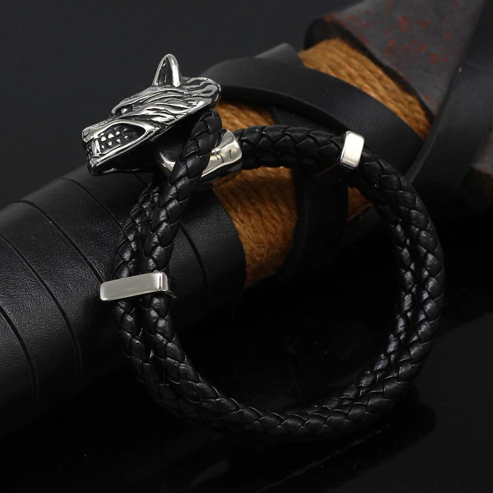 Bracelet Vikings Wolf Stainless Steel Bracelet Ancient Treasures Ancientreasures Viking Odin Thor Mjolnir Celtic Ancient Egypt Norse Norse Mythology