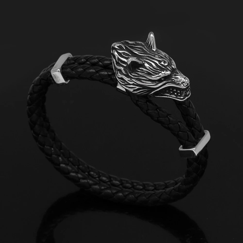 Bracelet Vikings Wolf Stainless Steel Bracelet Ancient Treasures Ancientreasures Viking Odin Thor Mjolnir Celtic Ancient Egypt Norse Norse Mythology