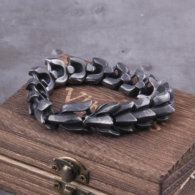 Bracelets Black / 19 CM / 7 INCHES Viking Skeletal Dragon Bracelet Ancient Treasures Ancientreasures Viking Odin Thor Mjolnir Celtic Ancient Egypt Norse Norse Mythology