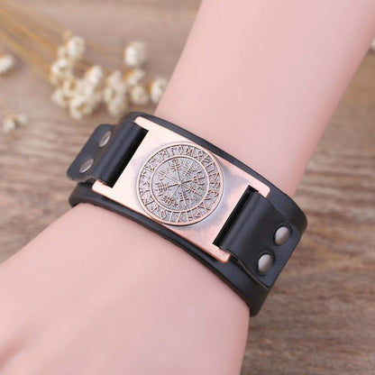 Bracelets Leather Viking Vegvisir Bracelet Ancient Treasures Ancientreasures Viking Odin Thor Mjolnir Celtic Ancient Egypt Norse Norse Mythology