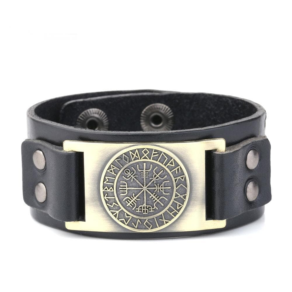 Bracelets Leather Viking Vegvisir Bracelet Ancient Treasures Ancientreasures Viking Odin Thor Mjolnir Celtic Ancient Egypt Norse Norse Mythology