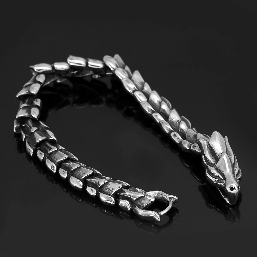 Bracelets Vikings Dragon Head Stainless Steel Bracelet Ancient Treasures Ancientreasures Viking Odin Thor Mjolnir Celtic Ancient Egypt Norse Norse Mythology