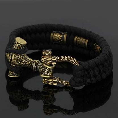 Bracelets Vikings Mjolnir Stainless Steel Black Paracord Bracelet Ancient Treasures Ancientreasures Viking Odin Thor Mjolnir Celtic Ancient Egypt Norse Norse Mythology
