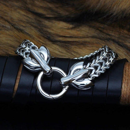 Bracelets Vikings Wolf Stainless Steel Bracelet Ancient Treasures Ancientreasures Viking Odin Thor Mjolnir Celtic Ancient Egypt Norse Norse Mythology