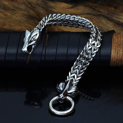 Bracelets Vikings Wolf Stainless Steel Bracelet Ancient Treasures Ancientreasures Viking Odin Thor Mjolnir Celtic Ancient Egypt Norse Norse Mythology