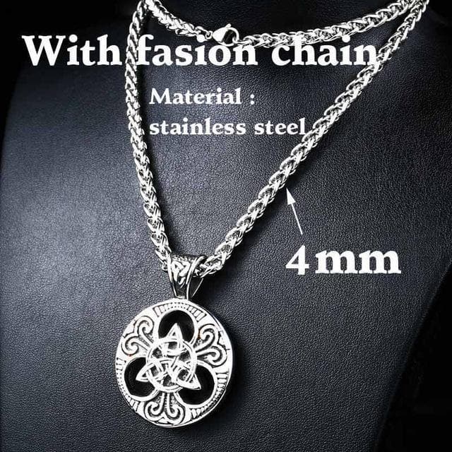 Celtic with fashion chain / 55cm Stainless Steel Metal Chain with Triquetra Pendant Ancient Treasures Ancientreasures Viking Odin Thor Mjolnir Celtic Ancient Egypt Norse Norse Mythology