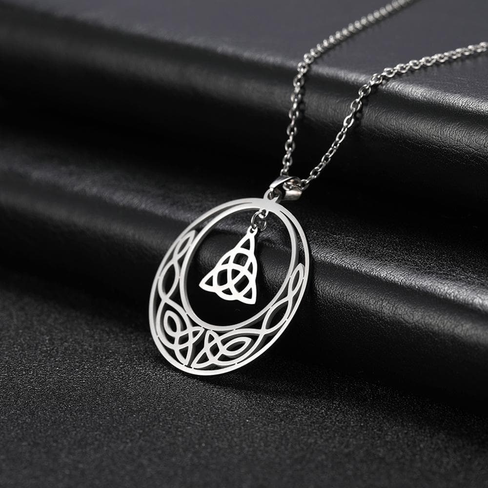 Chain Necklaces Celtic Triquetra Moon Knot Stainless Steel Necklace Ancient Treasures Ancientreasures Viking Odin Thor Mjolnir Celtic Ancient Egypt Norse Norse Mythology