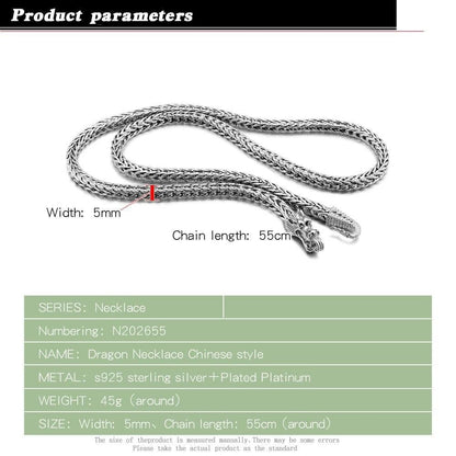 Chain Necklaces Men's 925 Sterling Silver Necklaces Dragon 925 Sliver Popular Necklaces Solid Silver Body Chain Jewelry Vintage Accessories|designer jewelry|jewelry designsilver chain Ancient Treasures Ancientreasures Viking Odin Thor Mjolnir Celtic Ancient Egypt Norse Norse Mythology