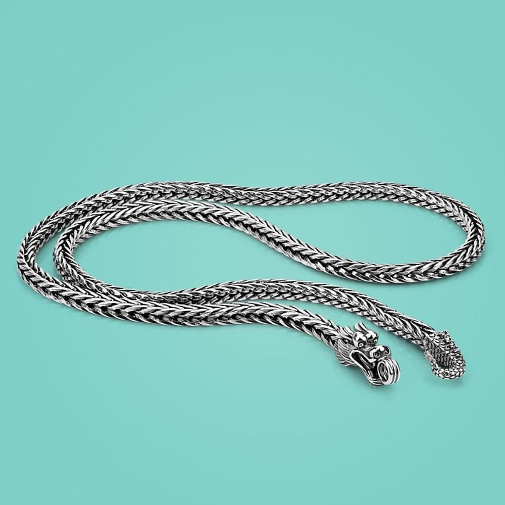 Chain Necklaces Men's 925 Sterling Silver Necklaces Dragon 925 Sliver Popular Necklaces Solid Silver Body Chain Jewelry Vintage Accessories|designer jewelry|jewelry designsilver chain Ancient Treasures Ancientreasures Viking Odin Thor Mjolnir Celtic Ancient Egypt Norse Norse Mythology