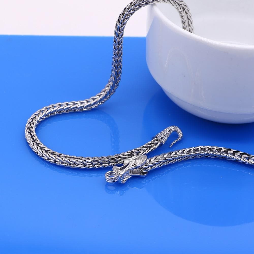 Chain Necklaces Men's 925 Sterling Silver Necklaces Dragon 925 Sliver Popular Necklaces Solid Silver Body Chain Jewelry Vintage Accessories|designer jewelry|jewelry designsilver chain Ancient Treasures Ancientreasures Viking Odin Thor Mjolnir Celtic Ancient Egypt Norse Norse Mythology