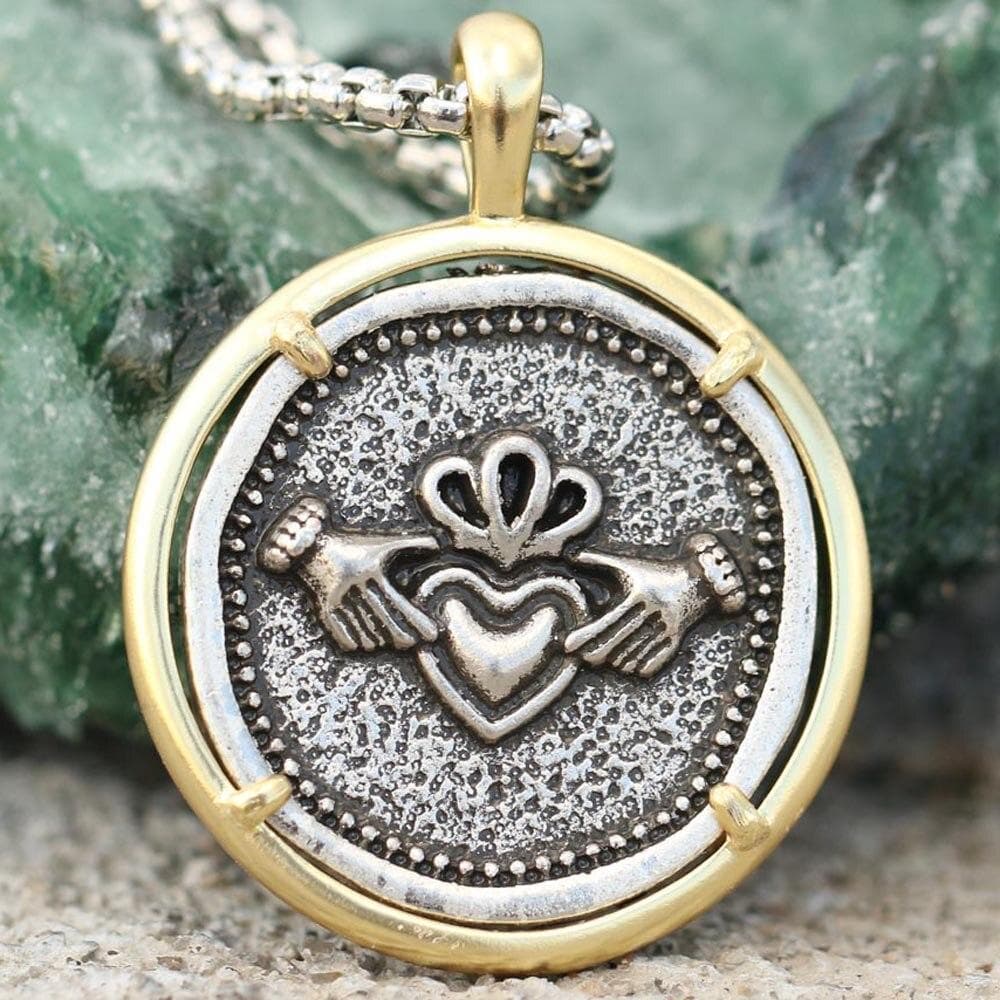 Chain Necklaces Tkuamigo Claddagh Jewelry Friendship Love Pendant Irish Celtics Claddagh Necklace|Chain Necklaces| Ancient Treasures Ancientreasures Viking Odin Thor Mjolnir Celtic Ancient Egypt Norse Norse Mythology