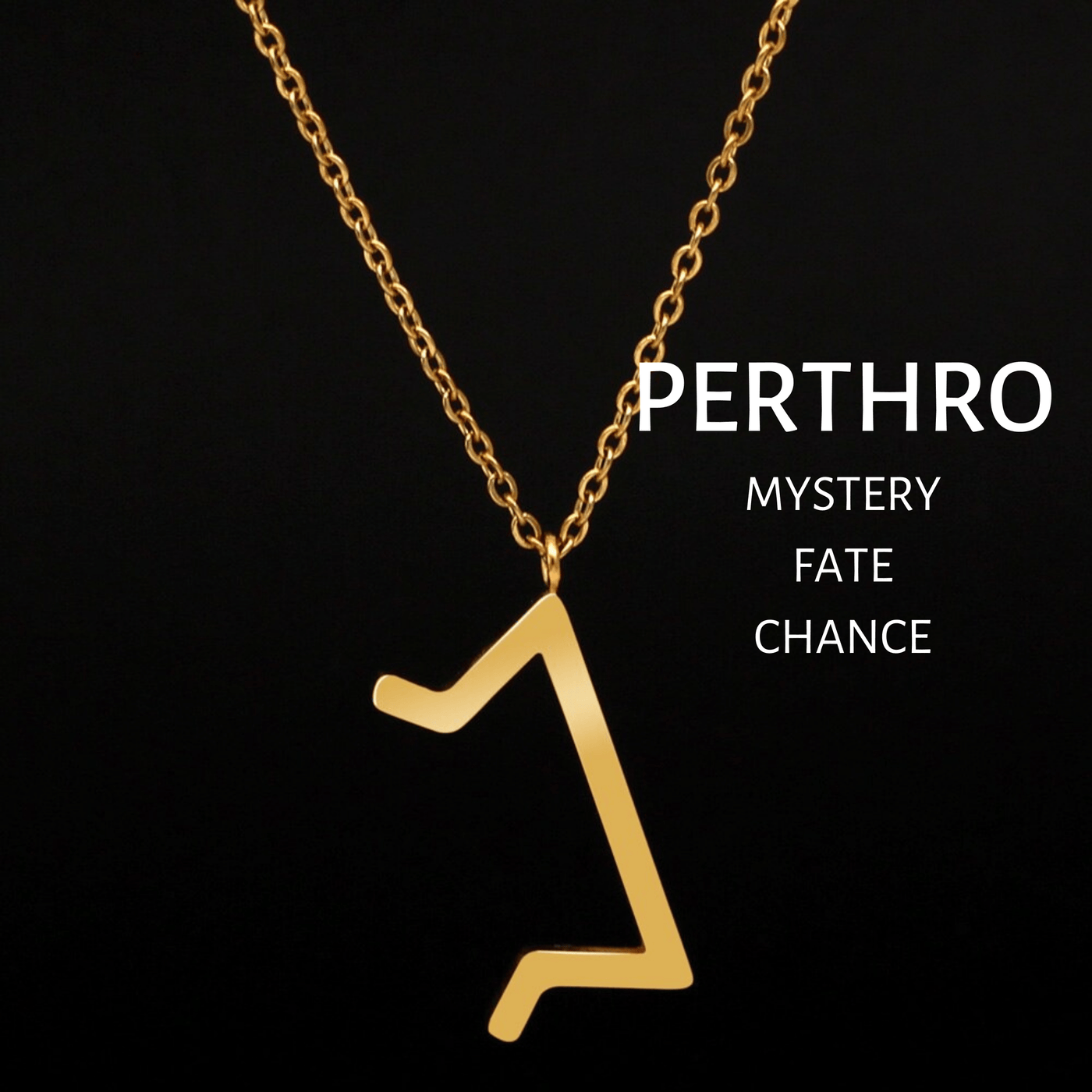 Viking Runes Tunic Stainless Steel Gold Necklaces - Ancient Treasures