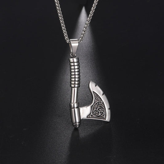 Chain Necklaces Viking Weapon Nordic Axe Stainless Steel Necklace Ancient Treasures Ancientreasures Viking Odin Thor Mjolnir Celtic Ancient Egypt Norse Norse Mythology