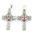 Default Title FANSSTEEL Stainless steel jewelry  knight templar cross pendant two sides FSP17W71