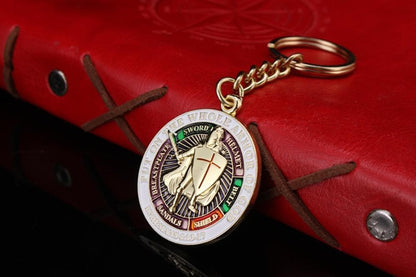 Default Title Knights Templar Put On The Whole Armor Of God Keyring Key chain Pin